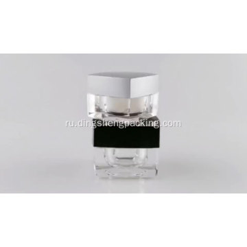 Косметическая банка Square Frosted Silver Cream 5g